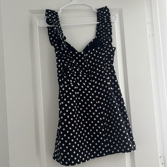 Majorelle Black and White Polka Dot Dress - Picture 9 of 16